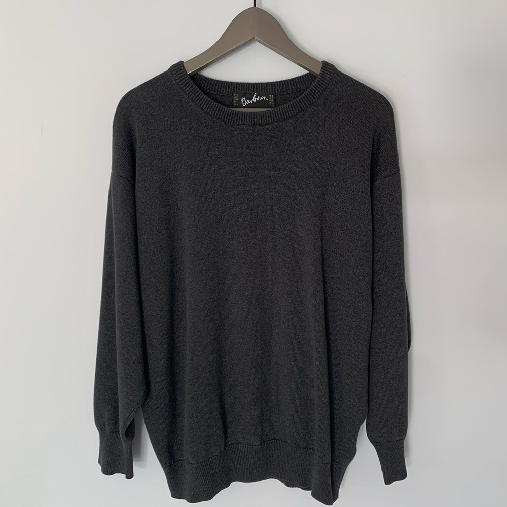 Barbour dark grey sweater